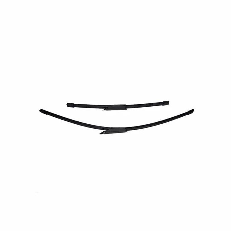 Genuine BMW Wiper Blades for F40, F44, M135iX, M235iX models, showing sleek black rubber blades and metal frames.