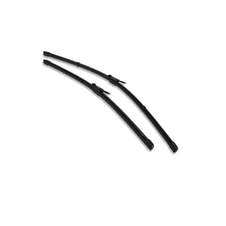 Genuine BMW wiper blades for F30, F31, F34, F80 M3 models, showing the sleek rubber and metal frame design.