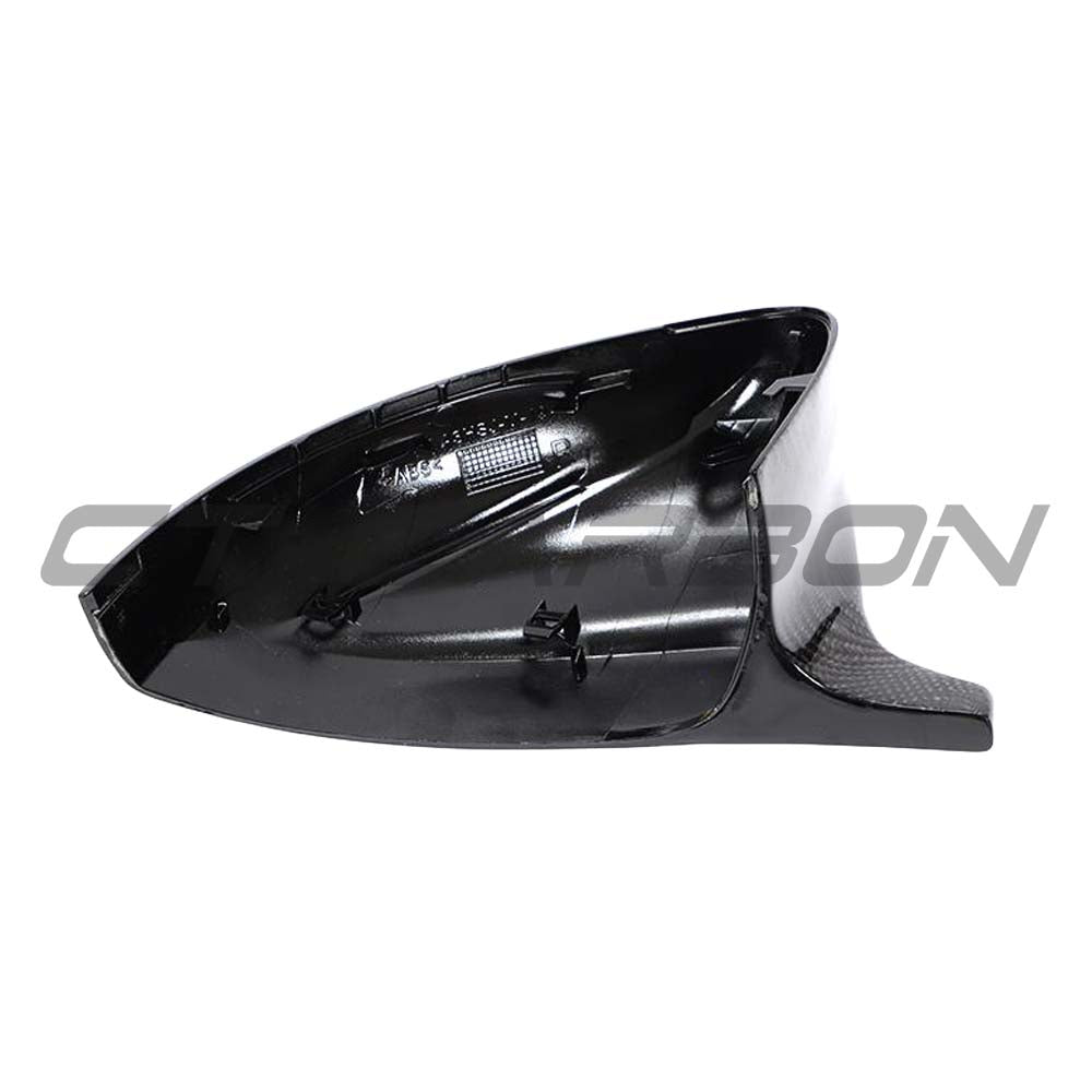 CT Carbon carbon fiber mirror covers for Audi A3 S3 RS3 8V accessories, without lane assist, sleek and lightweight design.