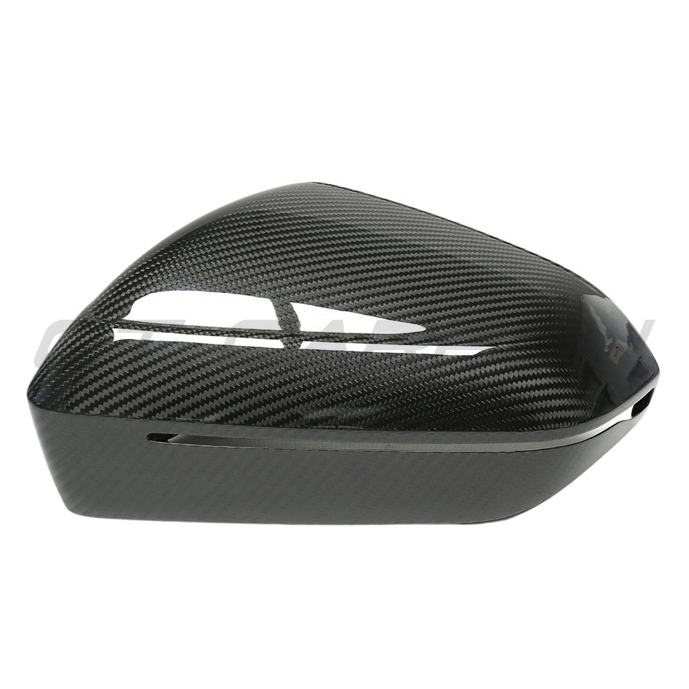 BMW M5 G90 carbon fiber side mirror accessories by CT Carbon, LHD 5 Series and i5 M60 G60 Pre-Preg Carbon Fibre V2
