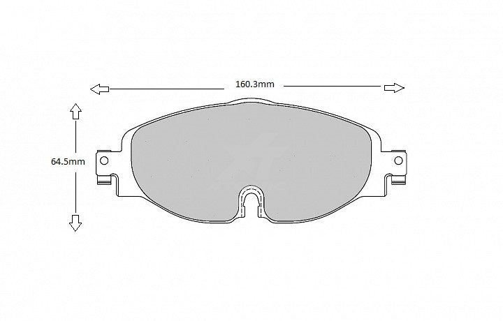 Audi TT PBS Performance Brake Pads for models 2014 and later, showing the black brake pad with metal backing and branding.