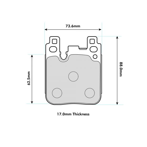 BMW 2 Series Coupe rear brake pads by PBS with Brembo calipers, showing the black brake pad components and mounting hardware.