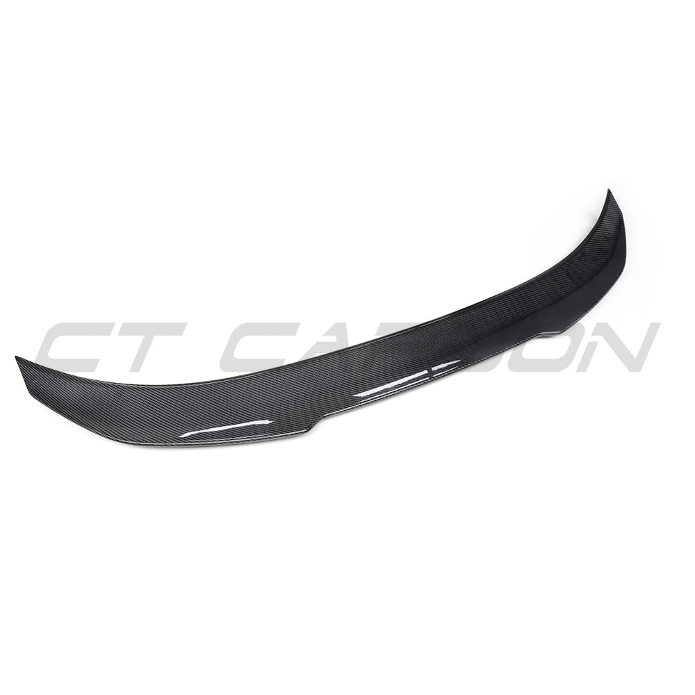BMW 8 Series and M8 G16/F93 carbon fibre spoiler by CT Carbon, sleek aerodynamic design for sporty appearance