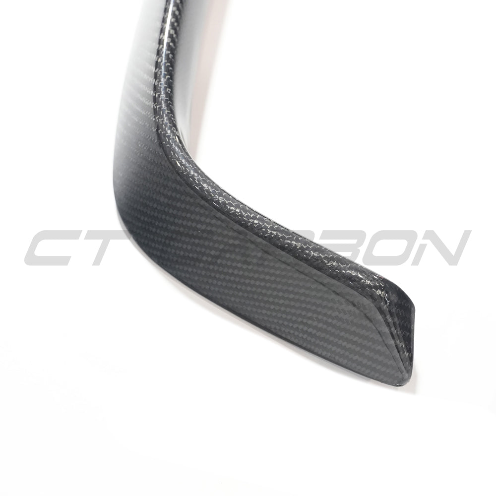 Audi A3 S-Line and S3 pre-facelift saloon 8V carbon fibre trim surround accessory by CT Carbon, close-up on stylish interior trim.