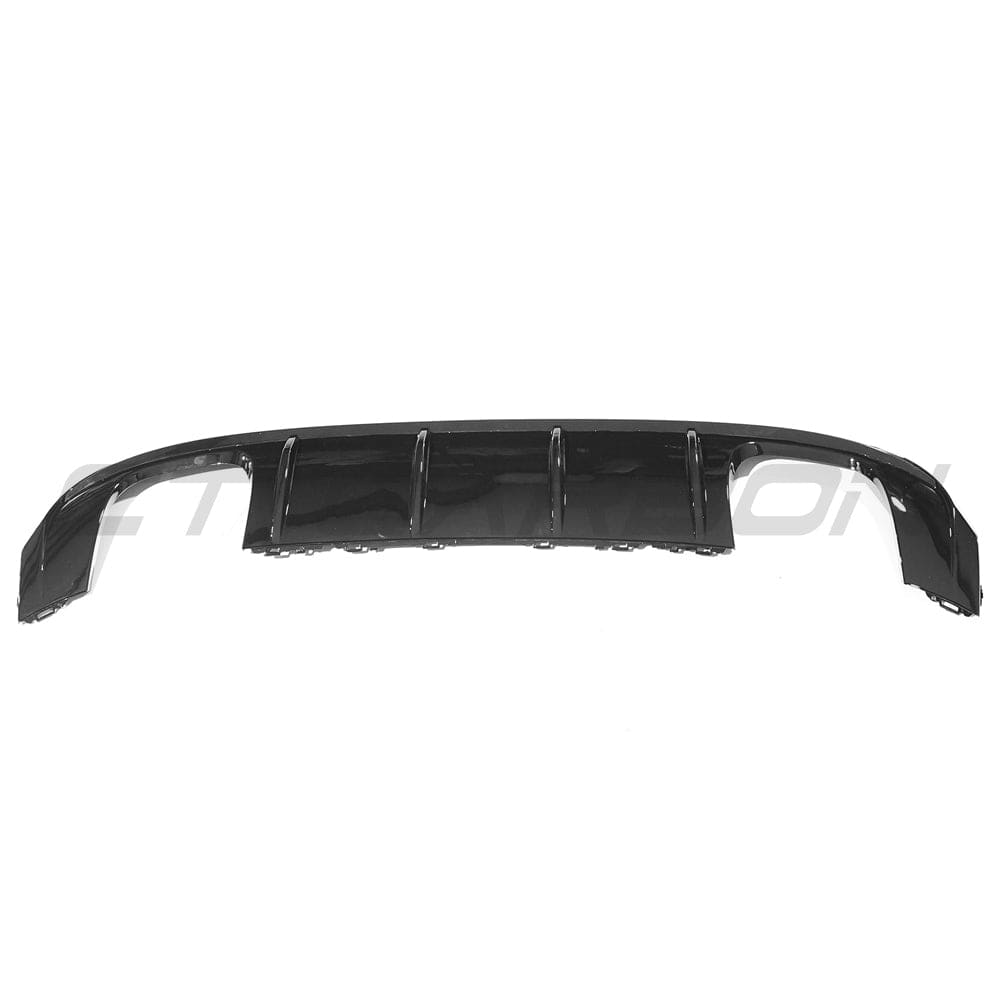 CT Carbon gloss black diffuser for Audi A3/S3 8V facelift saloon 4-door, rear car bumper accessory, sleek and stylish.