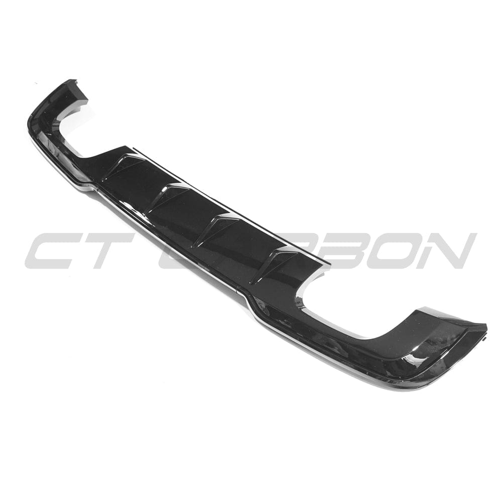 CT Carbon gloss black diffuser for Audi A3/S3 8V facelift Sportback 5-door, showcasing sleek, aerodynamic style.