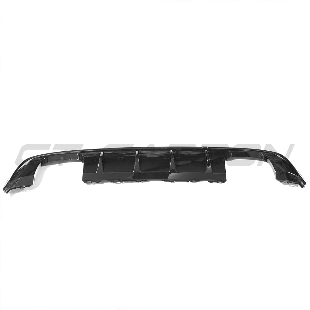 CT Carbon gloss black diffuser for Audi A3/S3 8V facelift Sportback 5-door, showcasing sleek, aerodynamic design.