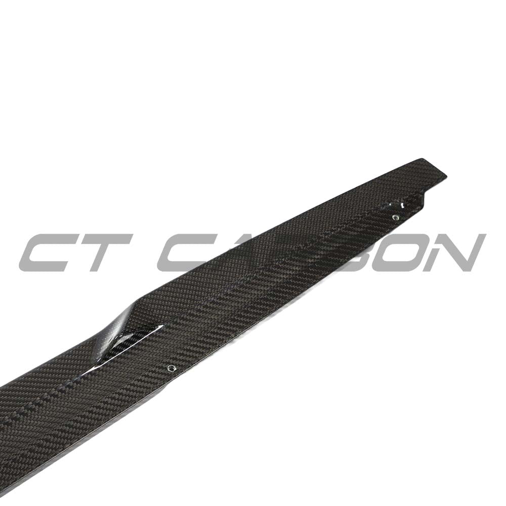 Audi A3/S3/RS3 Sportback carbon fibre side skirts kit by CT Carbon, showcasing sleek, lightweight, high-quality carbon fibre design.