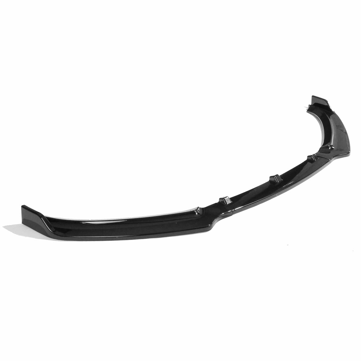 Gloss black splitter for Audi A4 S-Line and S4 B8.5 2013-2015, aftermarket car part by CT Carbon, shown installed on vehicle.