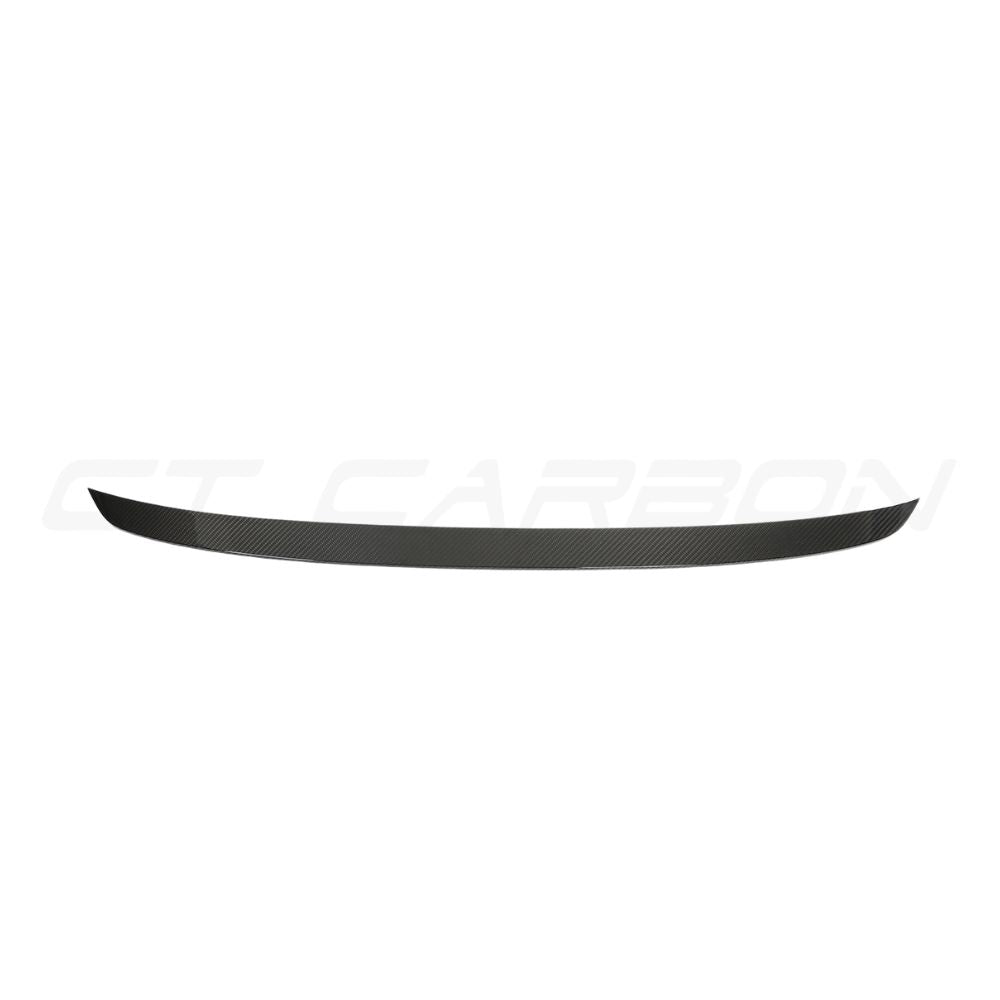 Carbon fibre middle spoiler for Audi A4, S4, RS4 B9 and 9.5 from CT Design, featuring sleek aerodynamic design on a car.