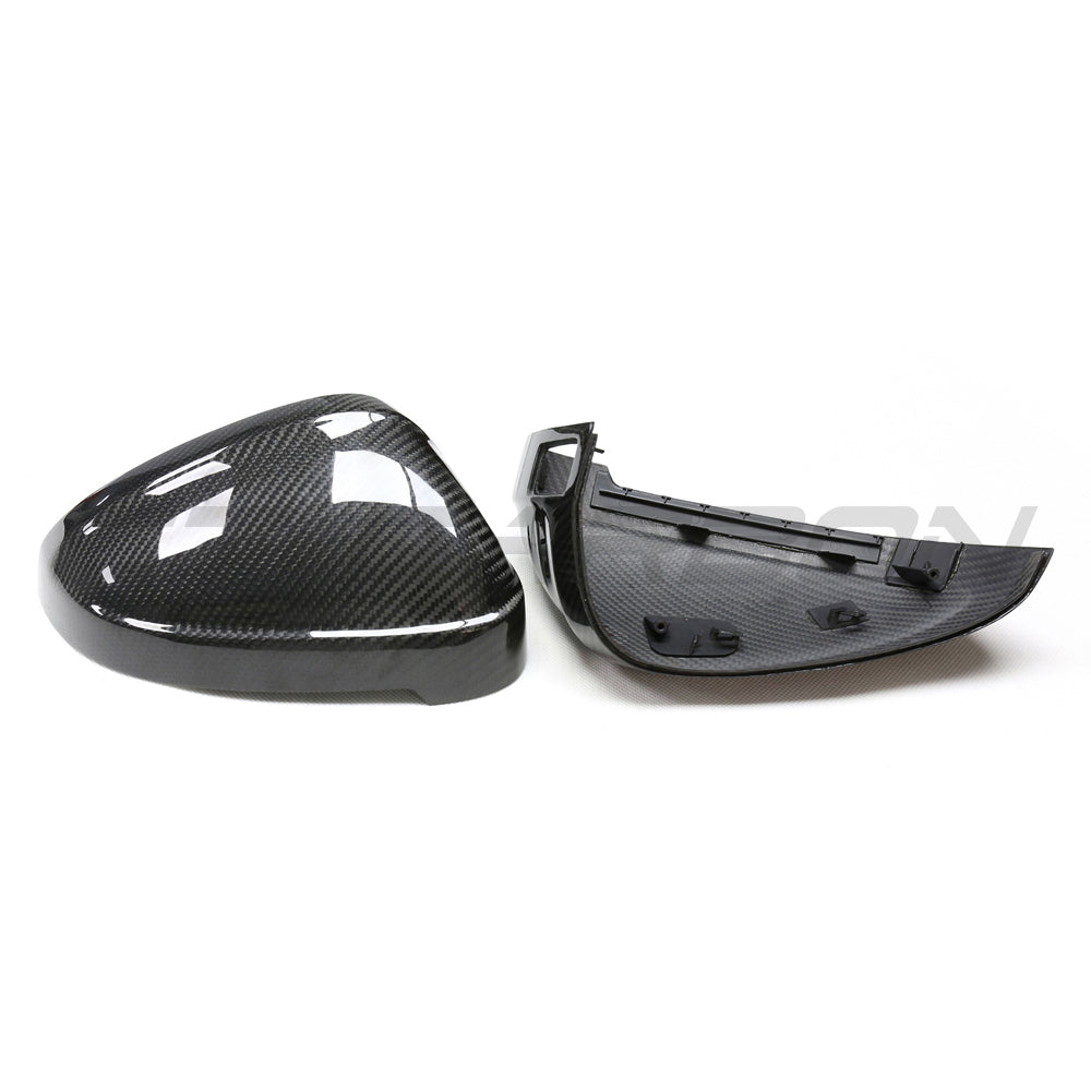 Audi A4/S4/RS4/A5/S5/RS5 B9 2016-2025 carbon fiber side mirrors with lane assist, by CT Carbon.