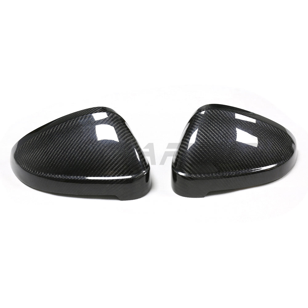 Audi A4/S4/RS4/A5/S5/RS5 B9 2016-2025 carbon fiber mirror covers by CT Carbon without lane assist, sleek and lightweight automotive accessories.
