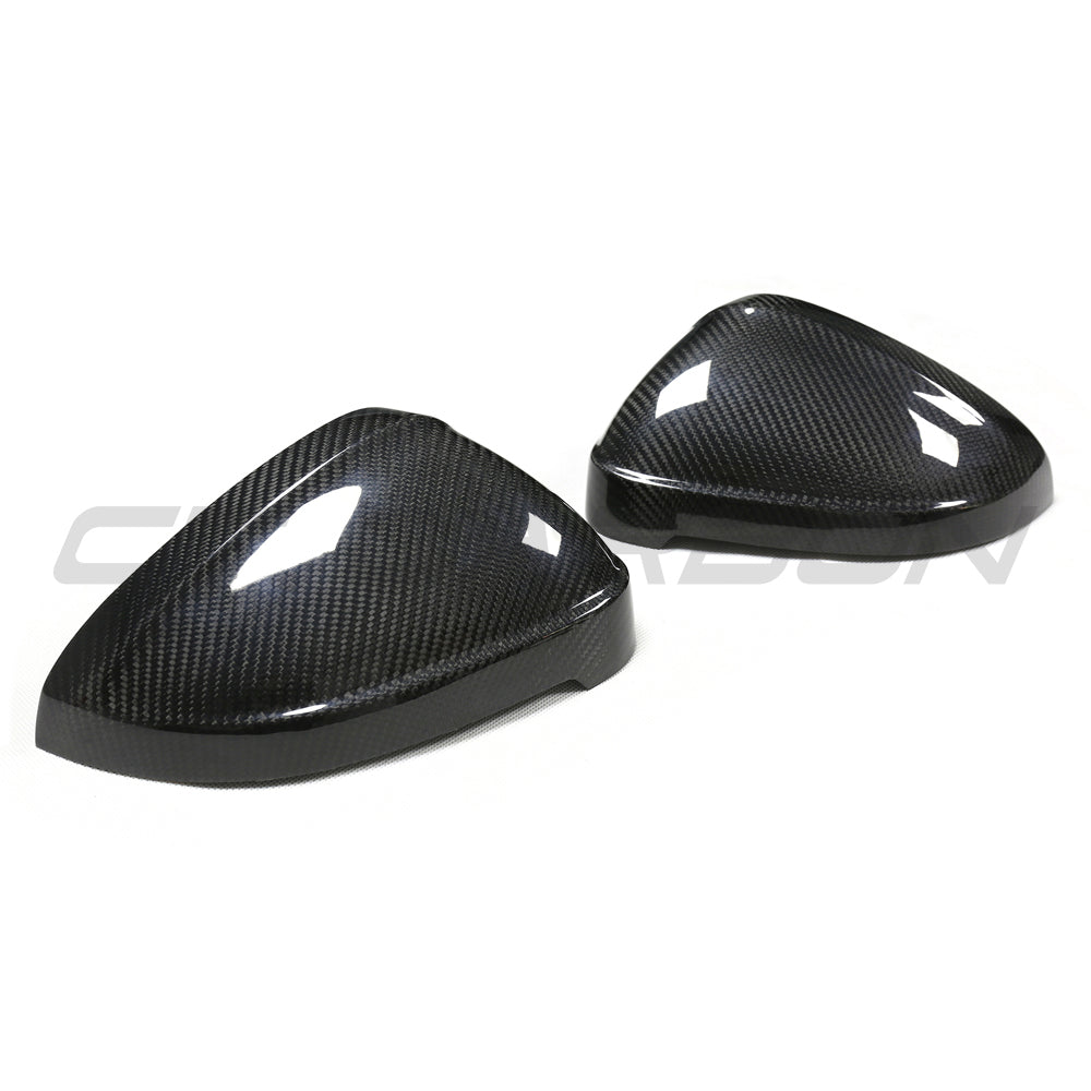 Audi A4/S4/RS4/A5/S5/RS5 B9 2016-2025 carbon fiber mirror covers by CT Carbon, without lane assist, premium accessories.