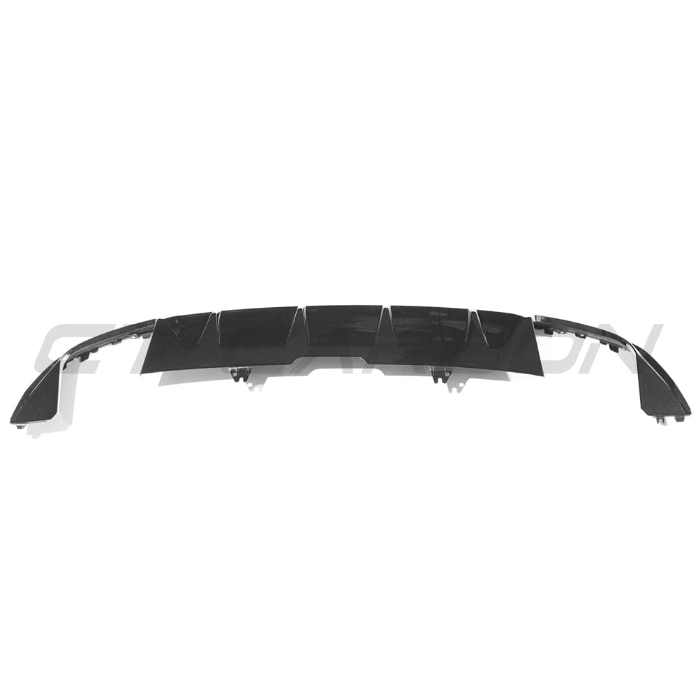 Gloss black diffuser for Audi A5/S5 B9 (2016-2019) by CT Carbon, showing the sleek, aerodynamic design of the V1 model.