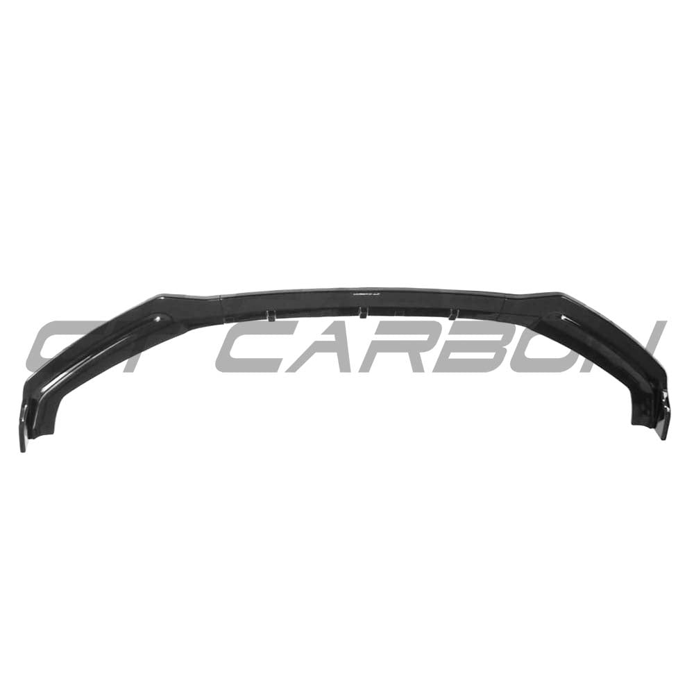 Audi A5/S5 B9 2016-2019 CT Carbon gloss black splitter front lip, durable automotive upgrade for sporty styling.