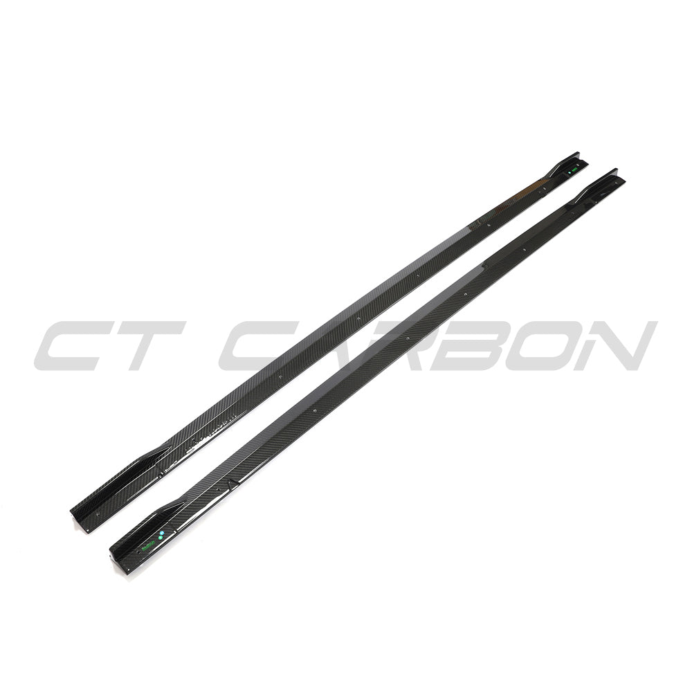 Full car carbon fiber kit for Audi RS3 8Y sedans from 2022-2024 by CT Design V2, featuring sleek, lightweight carbon fiber components.