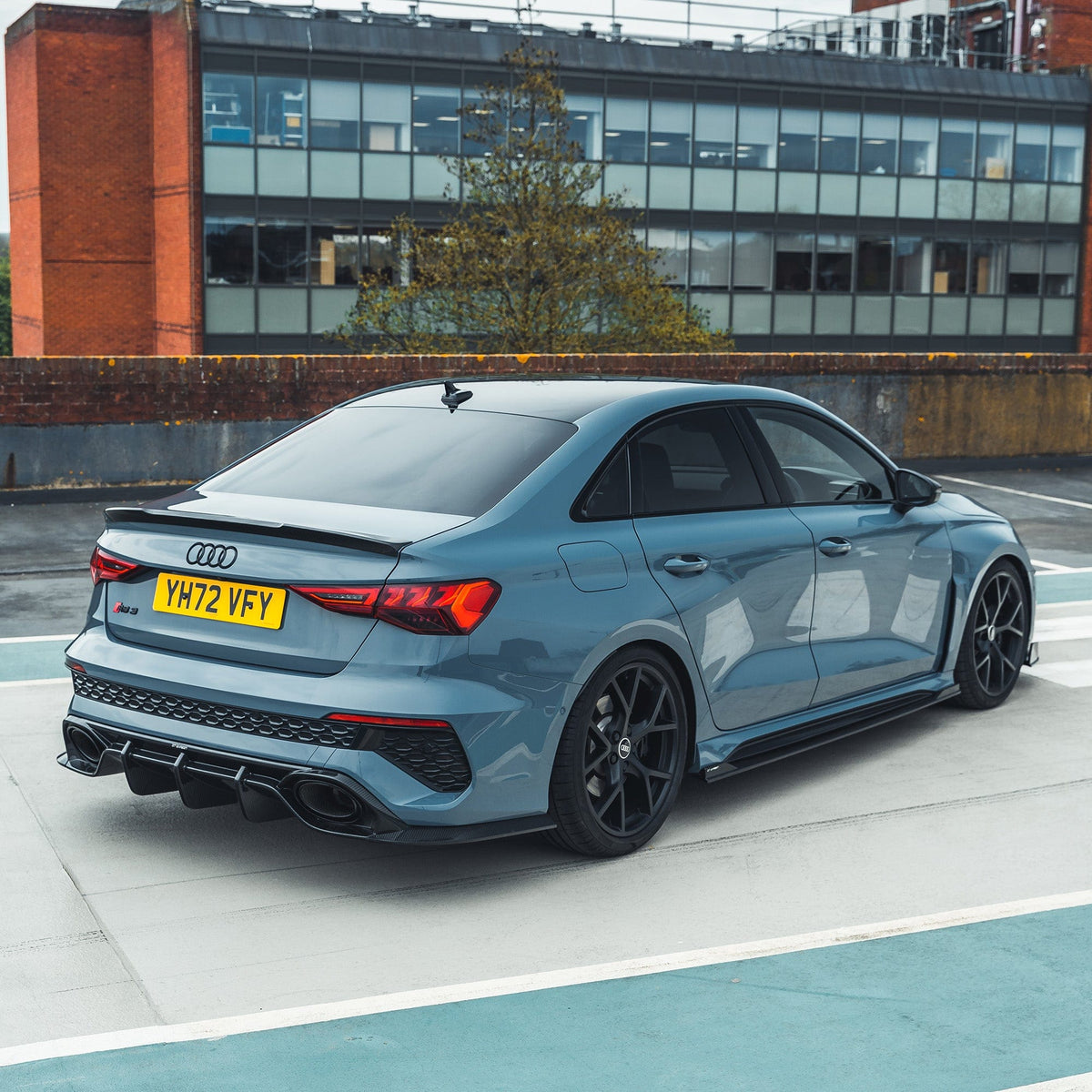 Full CT Design Kit for Audi RS3 8Y saloon 2022-2024, featuring carbon fiber accents and custom styling for the vehicle interior and exterior.