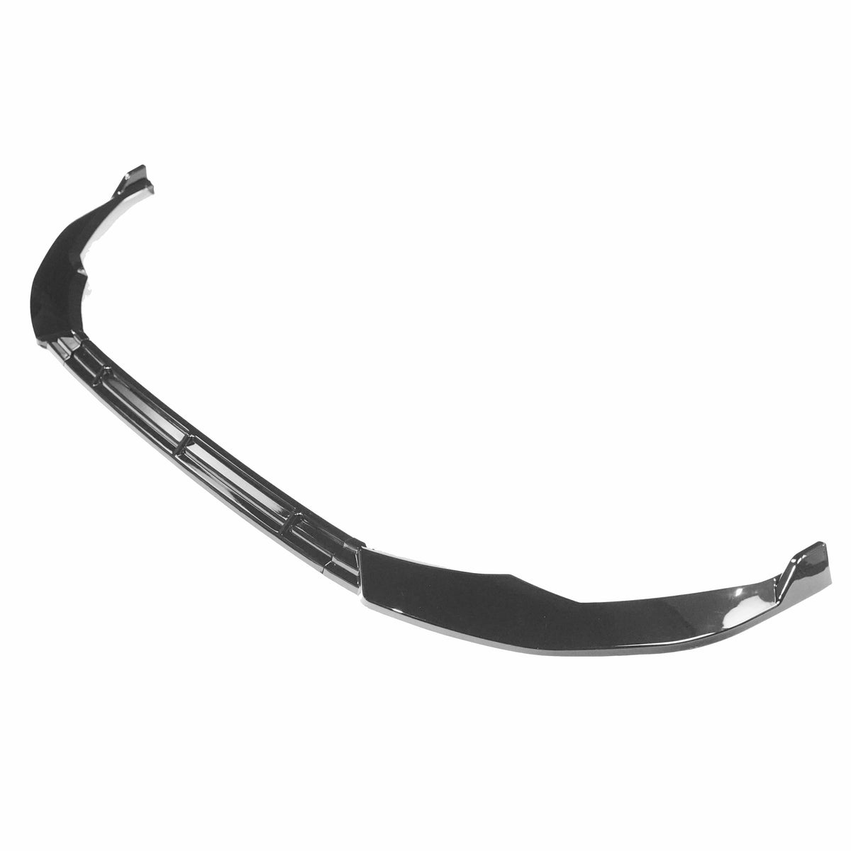 Gloss black splitter for Audi S3 and A3 8Y S-Line models by CT Carbon, designed to enhance the vehicle's sporty appearance.