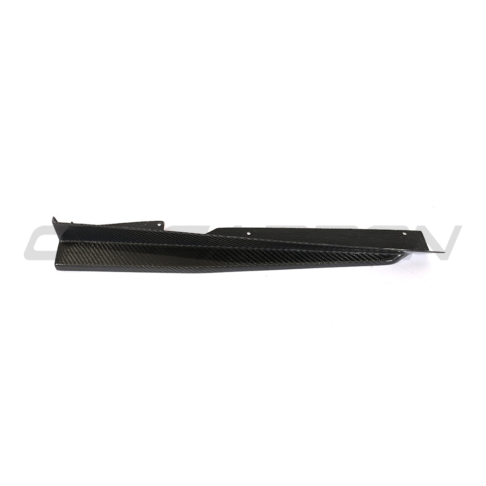 Audi TTRS Quattro MK3 2015-2018 carbon fibre side skirts by CT Carbon, sleek and lightweight with a glossy finish.