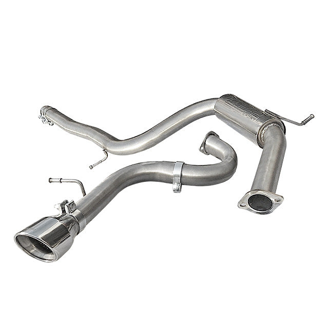 Cobra Sport Audi A3 8P 2.0 TDI 2WD 2008-2012 3-door cat back performance exhaust system shown in image.