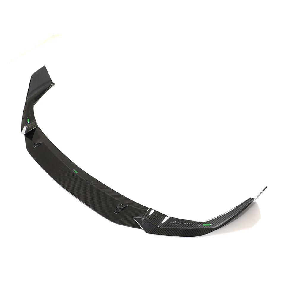 BMW 1 Series F40 carbon fibre splitter by CT Design, showing the sleek aerodynamic front splitter on the car.