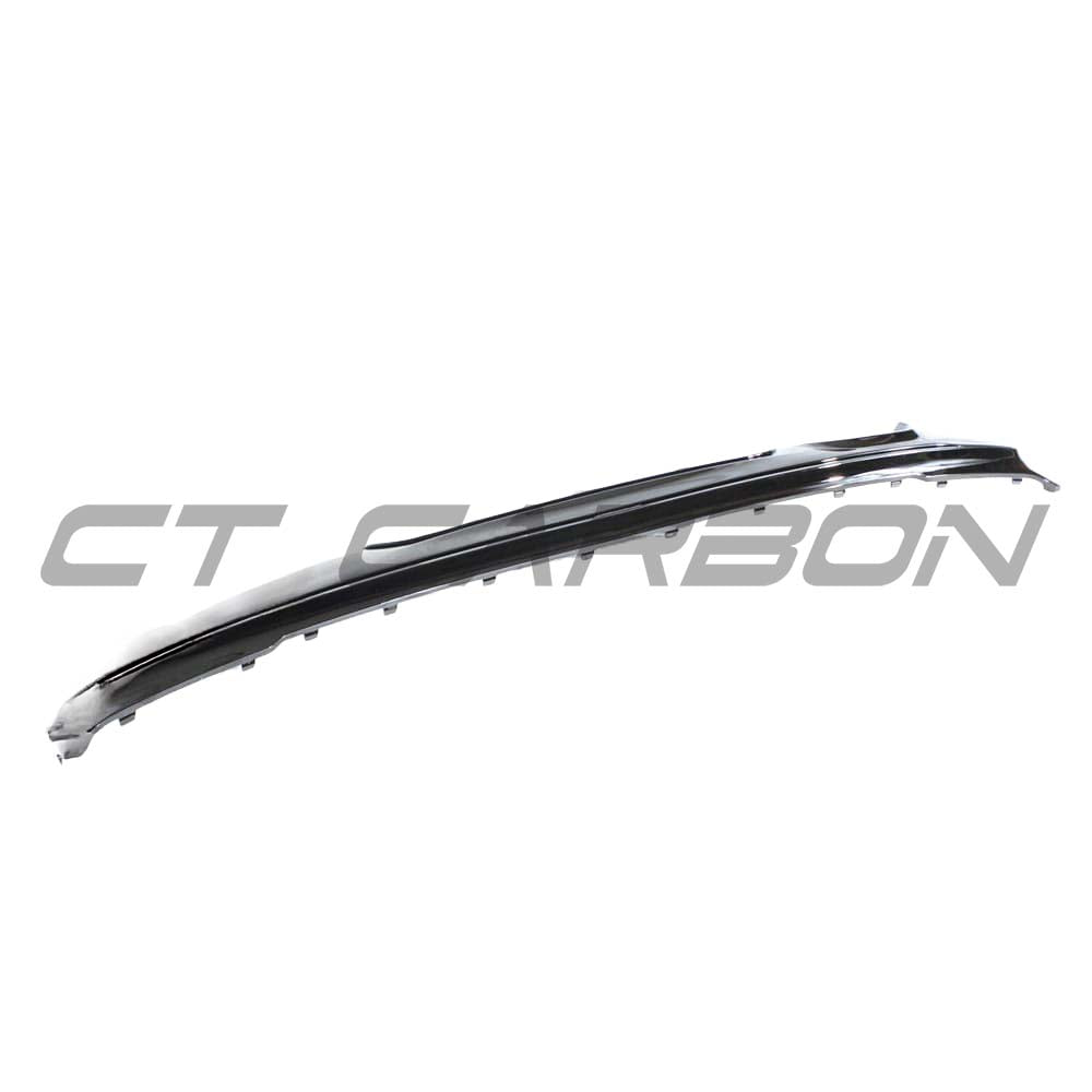 BMW 2 Series F22 F23 gloss black twin exhaust diffuser by CT Carbon, showcasing sleek styling and high-quality finish.