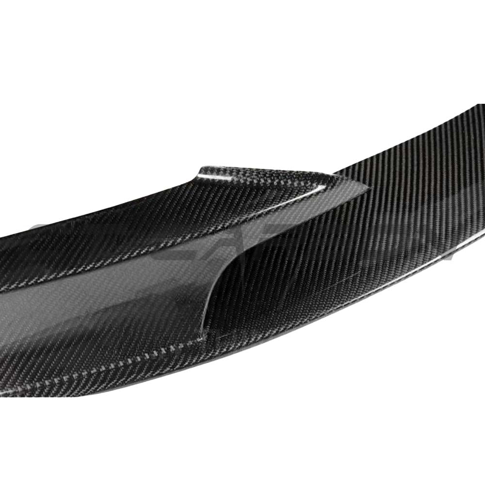 BMW F30 3 Series 2011-2019 CT Carbon full carbon fiber kit including splitter in MP style, shown on a black car.