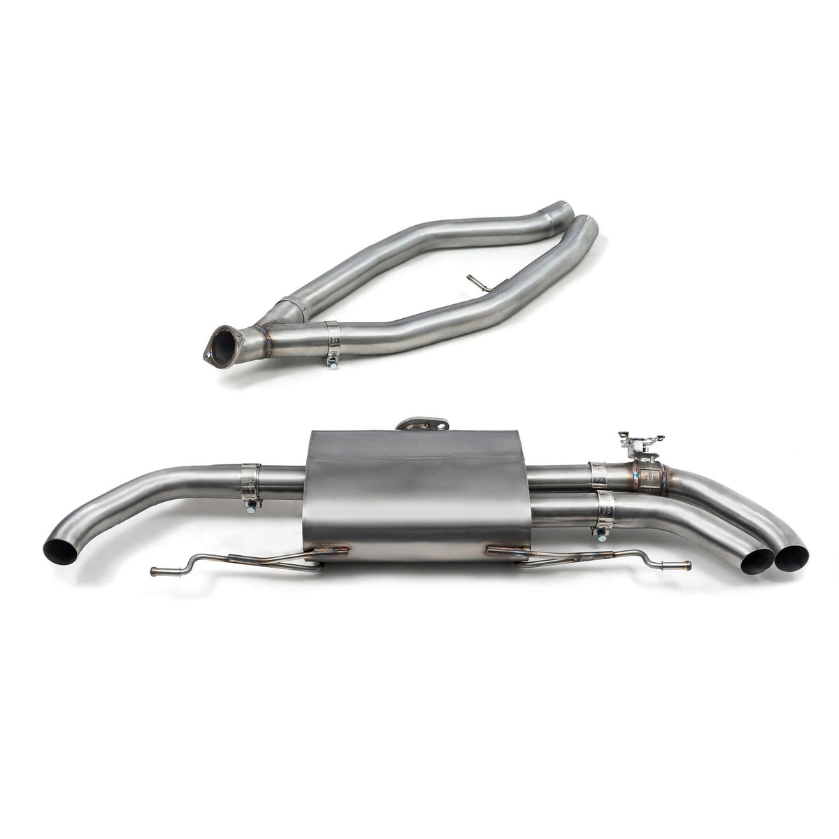 Cobra Sport BMW M440i G22 G23 valved GPF/OPF back exhaust with OEM-style single tips, performance exhaust system.