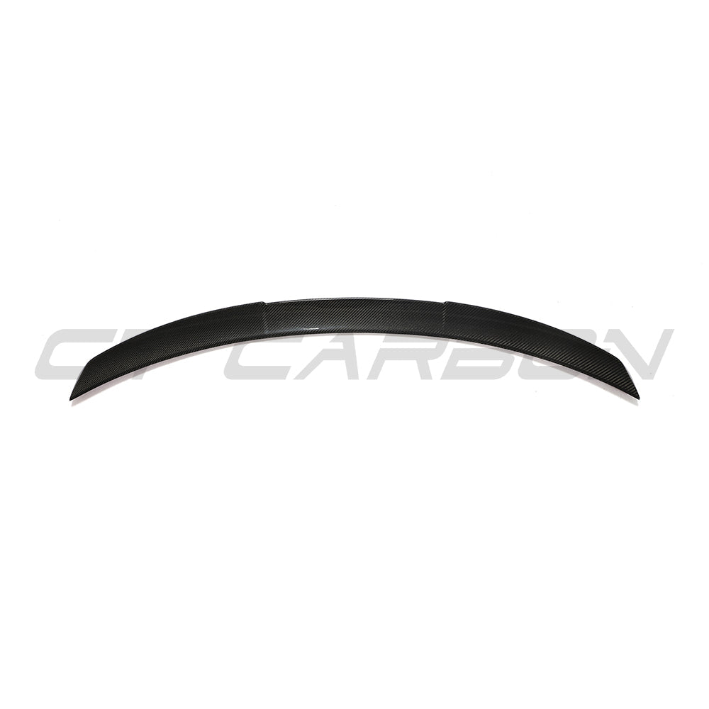 BMW 4 Series G26 and i4 carbon fibre V3 spoiler by CT Carbon, M-style aerodynamic rear spoiler for sporty look.
