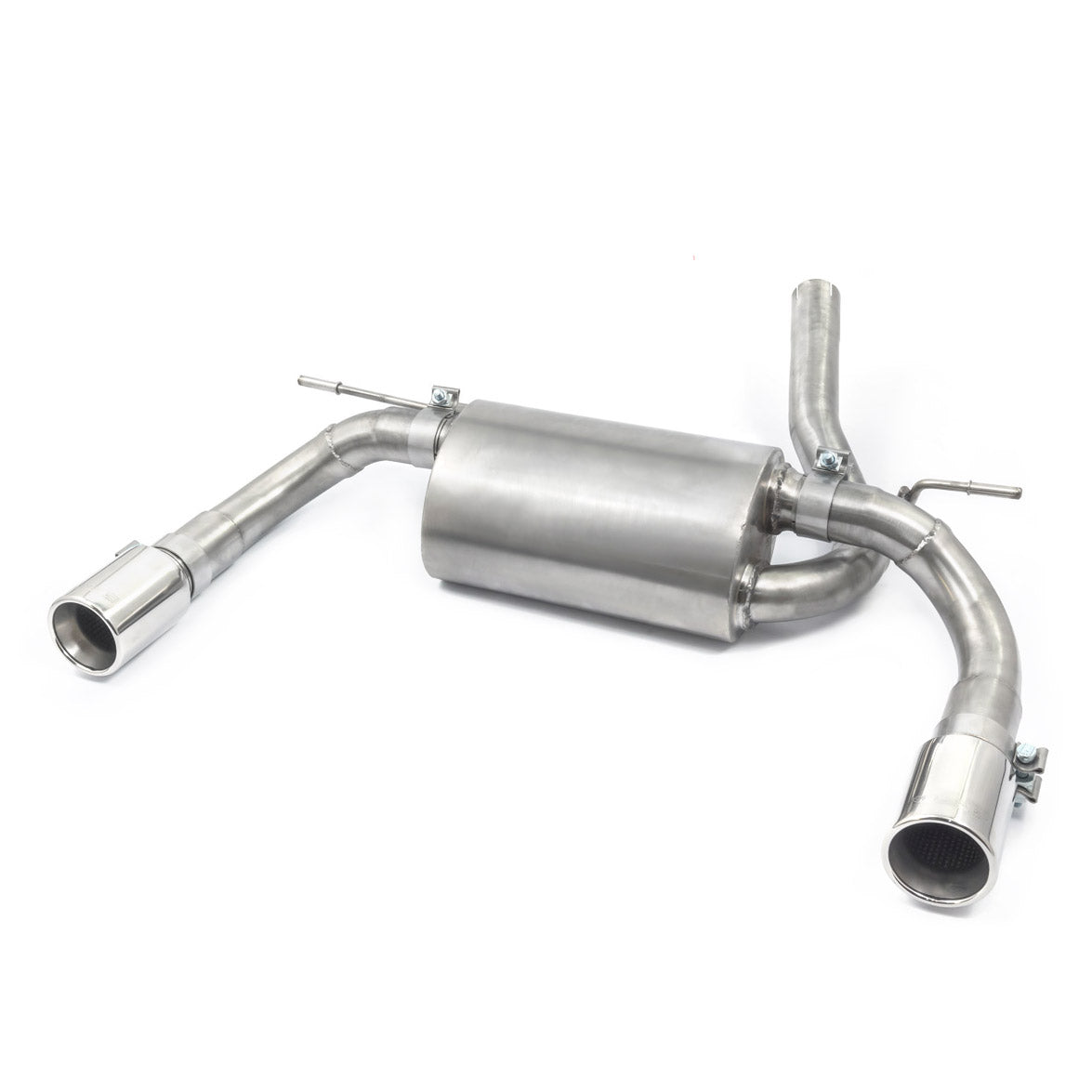 Cobra Sport dual exit exhaust conversion for BMW 420D F32/F33 2013-2020, styled like 440i, shown on vehicle.