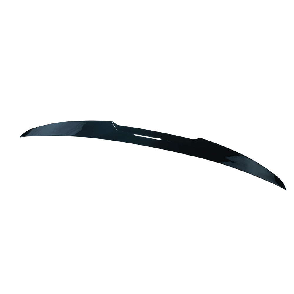 BMW 8 Series G16 2018+ CT Carbon gloss black spoiler installed on the rear of the car, enhancing sporty appearance.