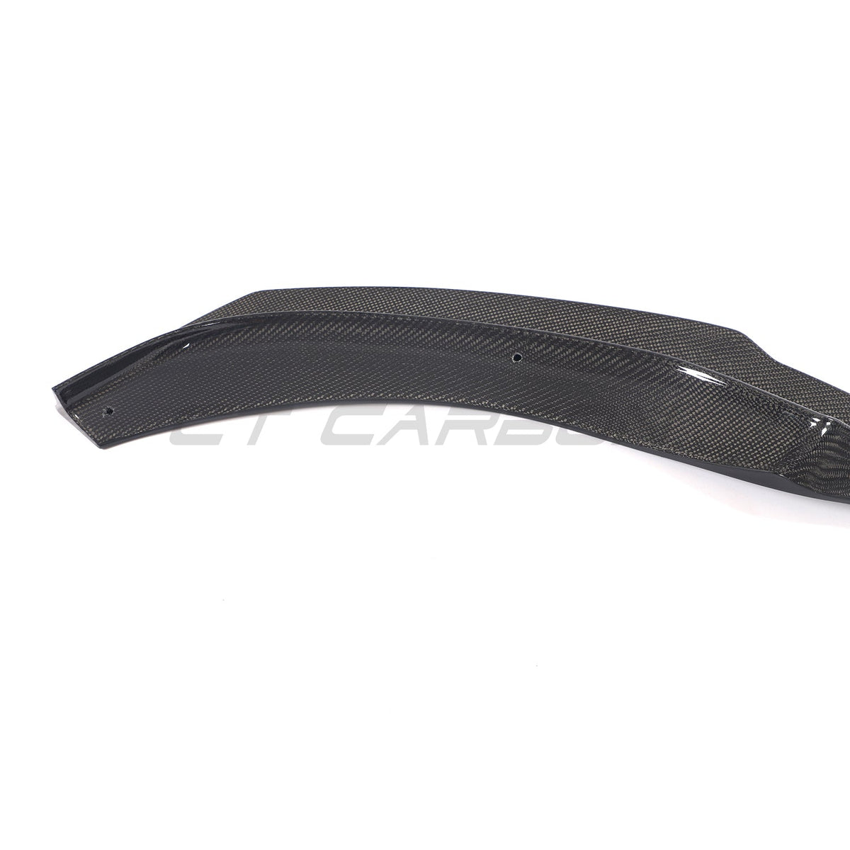 BMW F20 and F21 1 Series LCI carbon fiber splitter by CT Carbon, showcasing the sleek, aerodynamic design for enhanced performance.