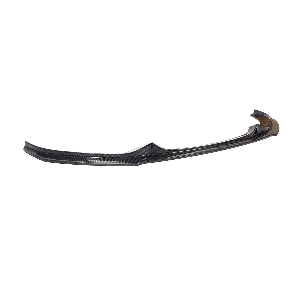 BMW F20 F21 1 Series LCI carbon fibre splitter by CT Carbon, showcasing the sleek aerodynamic design on the front bumper.