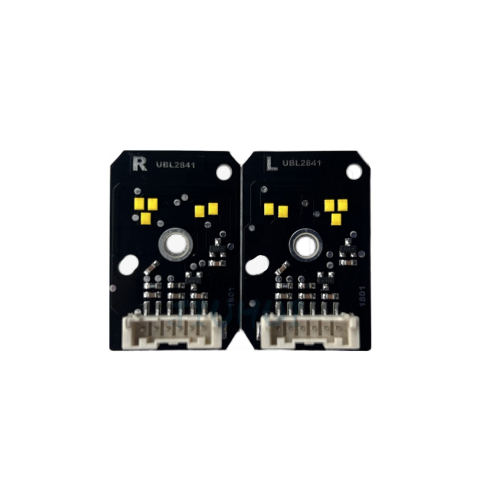 BMW F90 G30 M5/5 Series yellow adaptive DRL module set by CT Carbon, featuring sleek LED daytime running lights for 2018-2020 models.