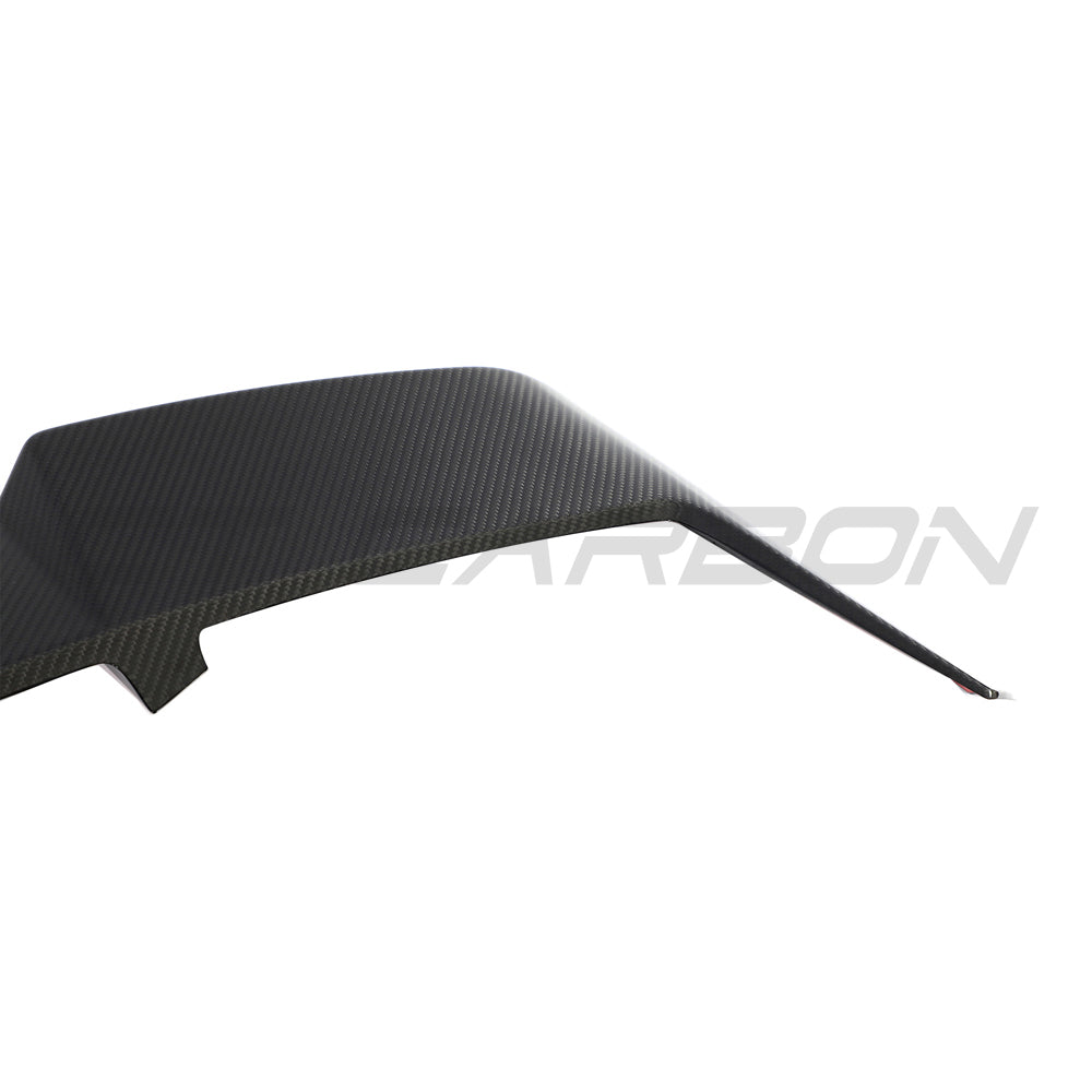 BMW F95 X5M 2019-2022 CT Design carbon fiber roof spoiler kit displayed on the vehicle.