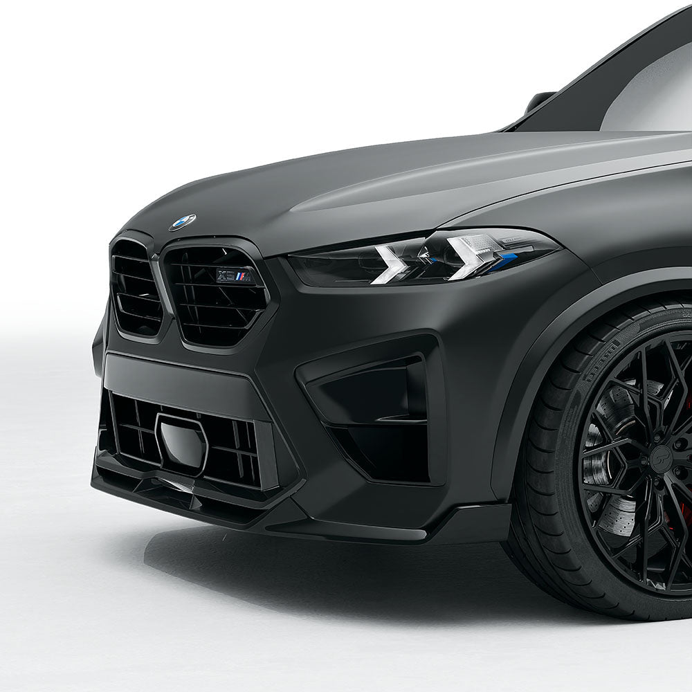BMW F95 X5M 2023+ LCI carbon fibre full kit by CT Design, showcasing sleek carbon fibre accents on the vehicle's exterior.