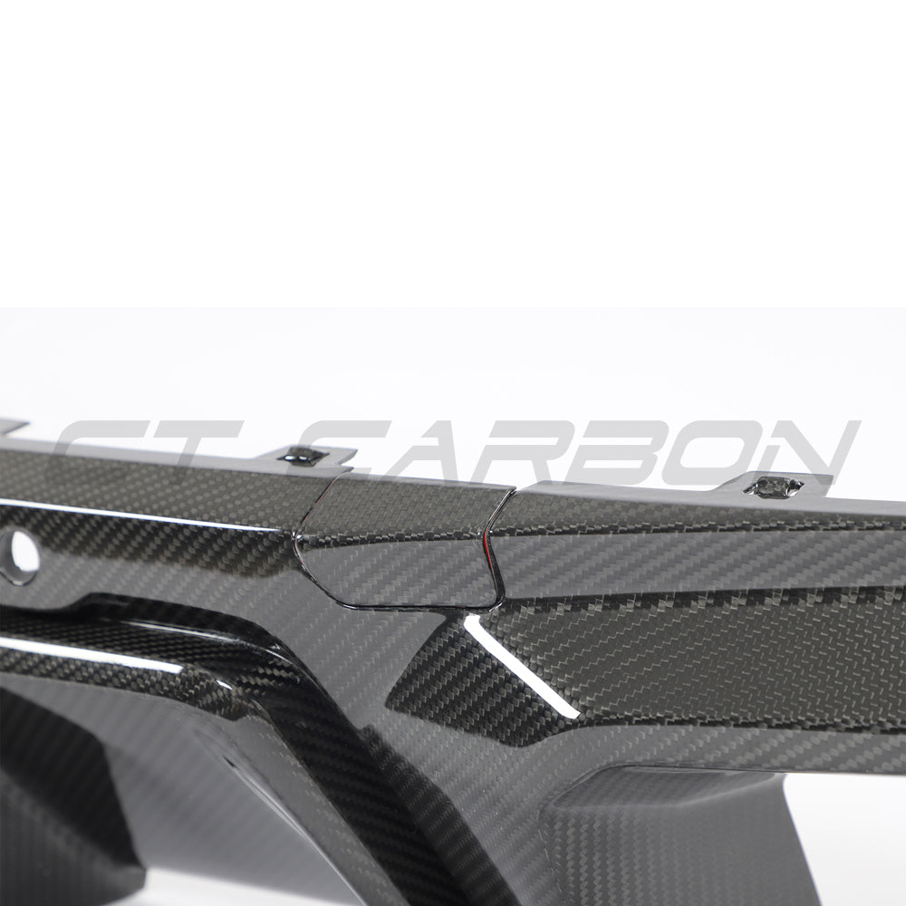 BMW F95 X5M 2019-2022 carbon fiber full kit by CT Design, including diffuser and aerodynamic enhancements.