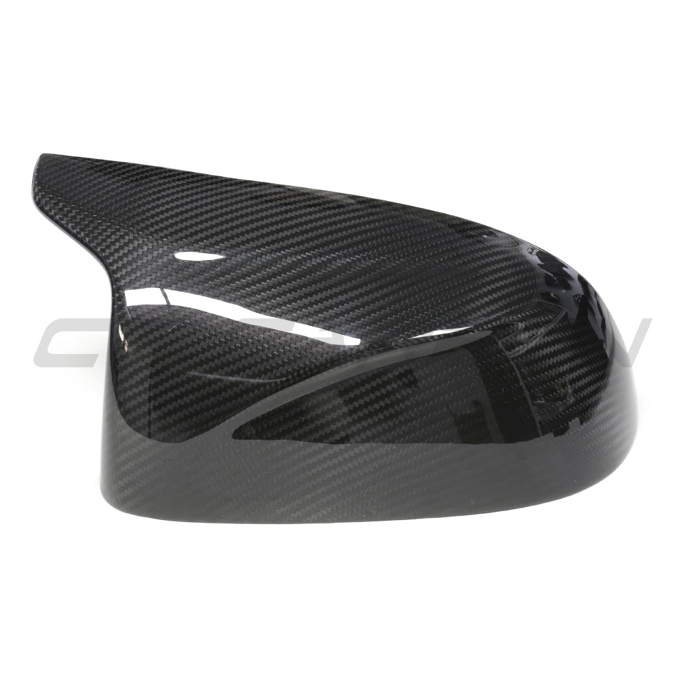 BMW F97 X3M, F98 X4M, F95 X5M, F96 X6M 2019+ CT Carbon pre-preg carbon fibre mirror accessories showing sleek mirror design
