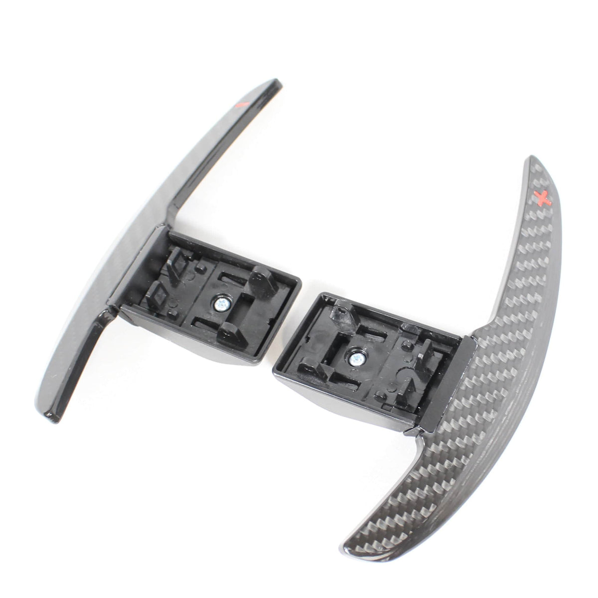 BMW Fxx carbon fiber shifter paddles by CT Carbon, a sleek accessory for enhanced driving style and control.