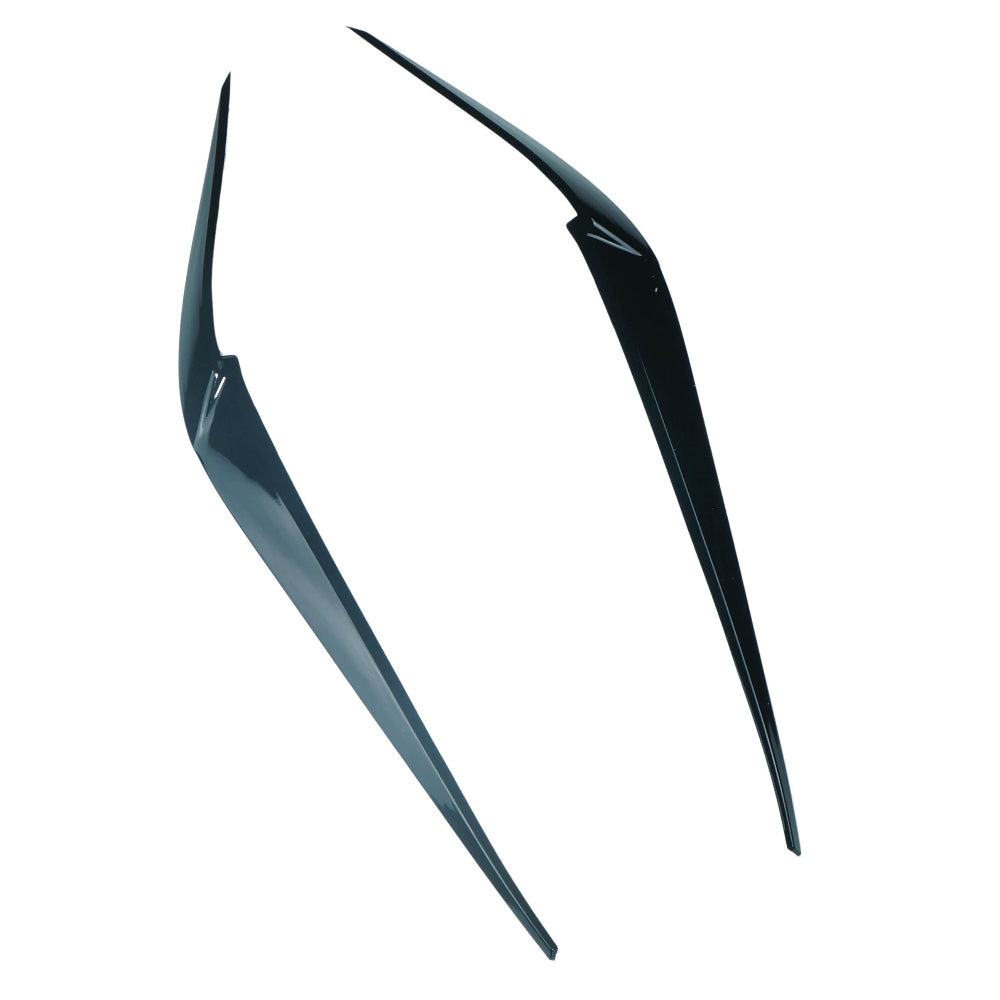 BMW G01 G02 F97 F98 X3 X4 X3M X4M gloss black headlight eyebrows accessory by CT Carbon, shown on vehicle with sleek finish.