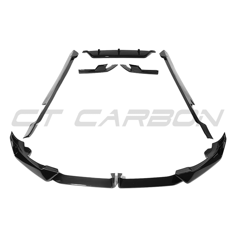 CT Carbon BMW G06 X6 LCI 2024 full gloss black kit, showing sleek, shiny exterior parts on a luxury SUV.