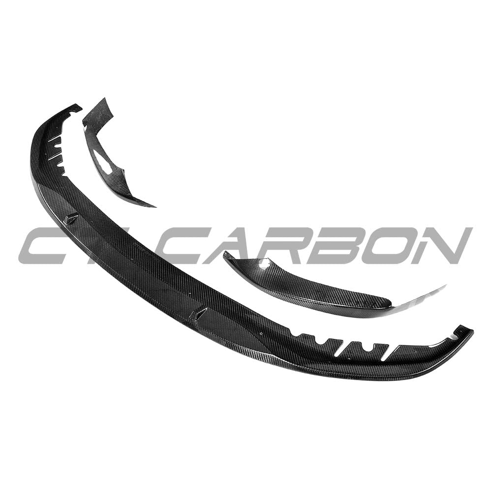 BMW G30 5 Series 2016-2023 CT Carbon carbon fiber kit with M Sport splitter, featuring sleek, high-quality carbon fiber design.