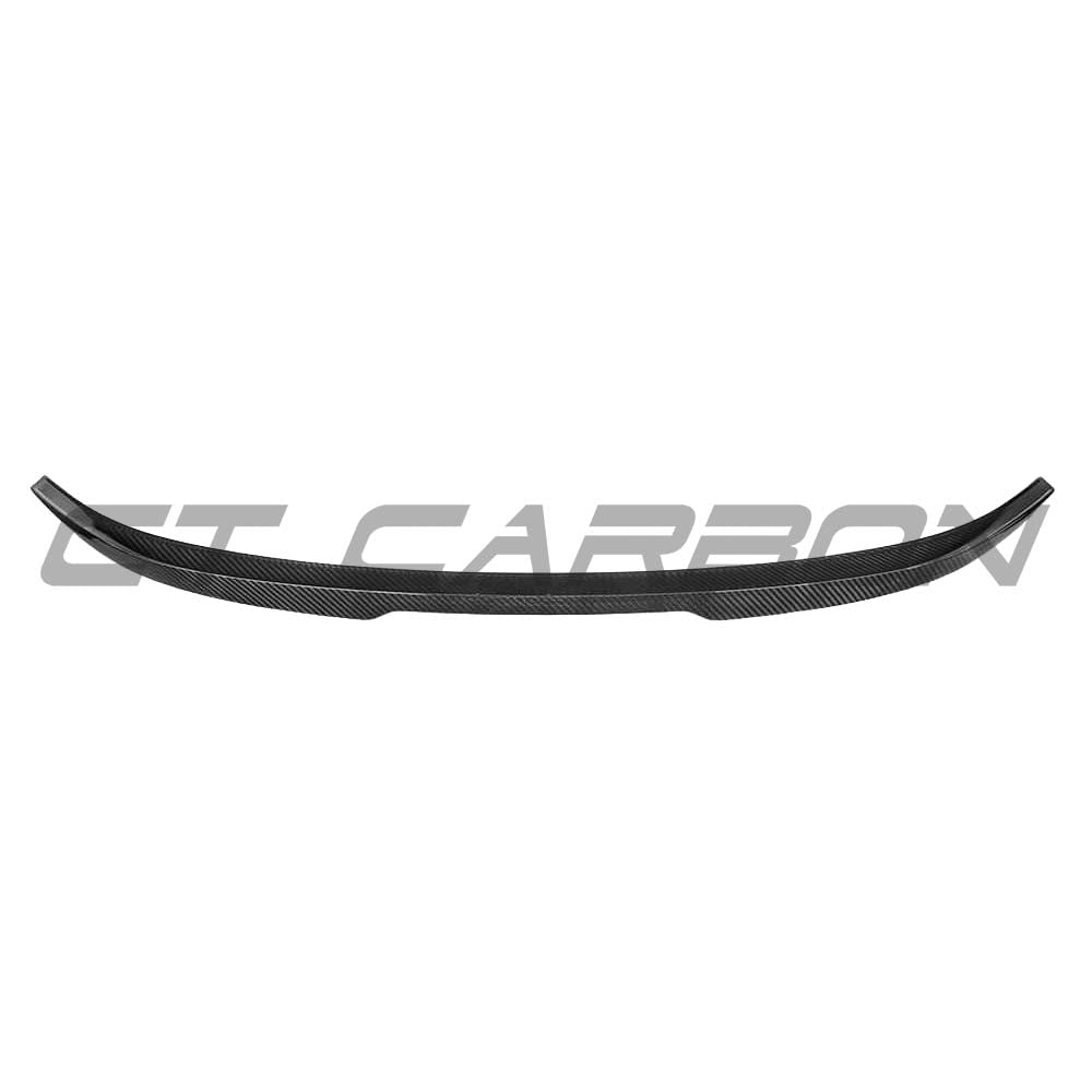 BMW G42 2 Series full carbon fiber kit including spoiler in V-style by CT Carbon, showcasing sleek carbon fiber finish.