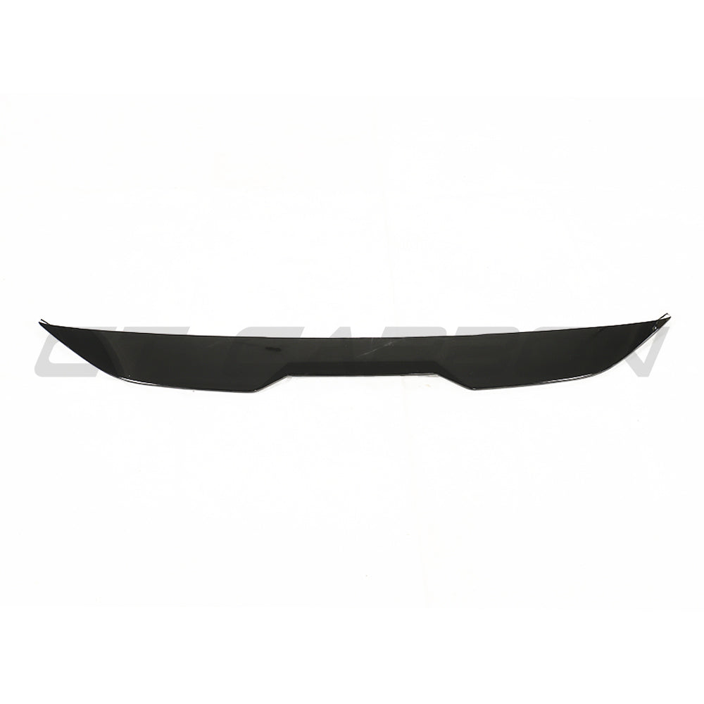 BMW G42 2 Series G87 M2 CT Carbon gloss black spoiler, sporty car accessory with sleek aerodynamic design.