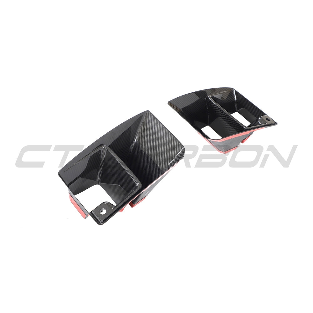 BMW G87 M2 CT Design full carbon fiber kit with ducts, showcasing sleek, glossy carbon fiber components on the car.