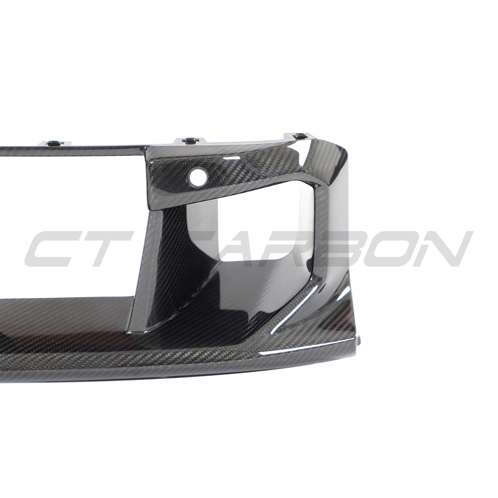 BMW G87 M2 carbon fiber lower grille accessory by CT Design, showcasing the sleek, lightweight carbon fiber finish and design details.