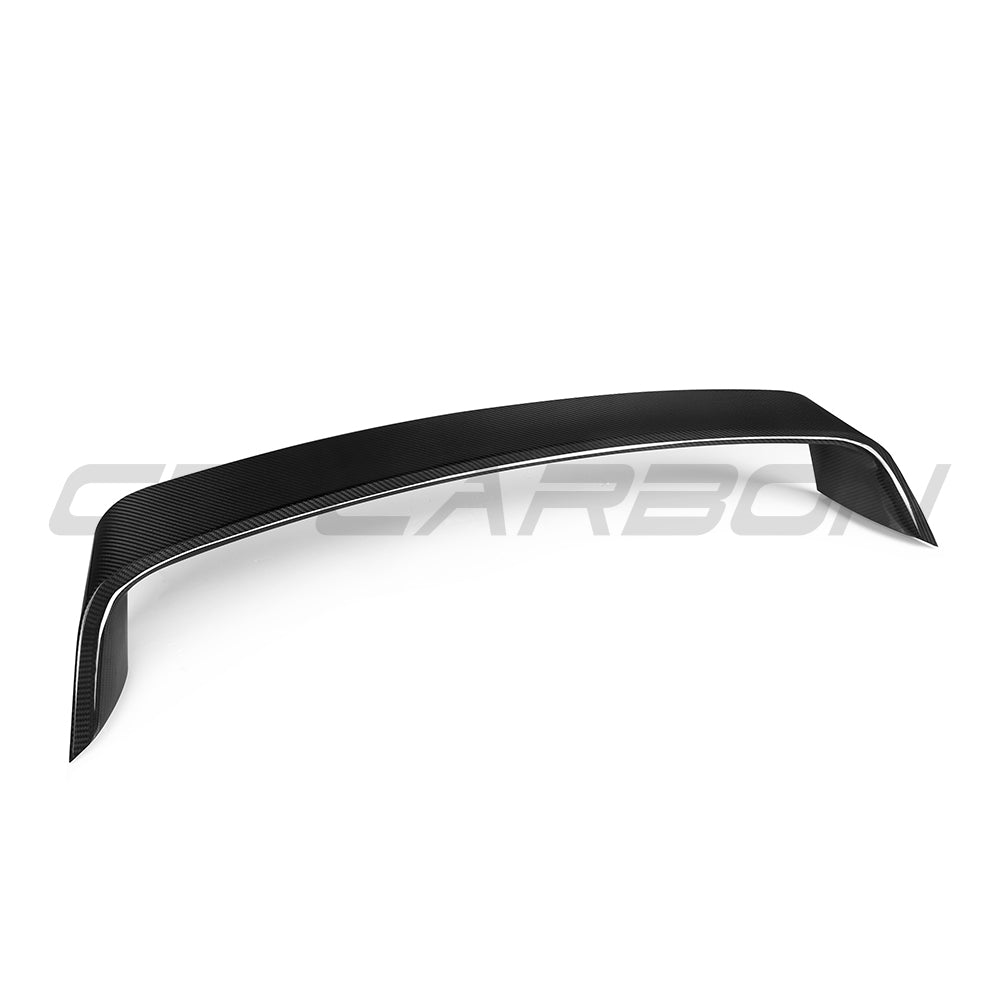 BMW G42 2 Series 2022+ full carbon fiber kit with V6 engine, showcasing the carbon fiber wing in MP style on the car.