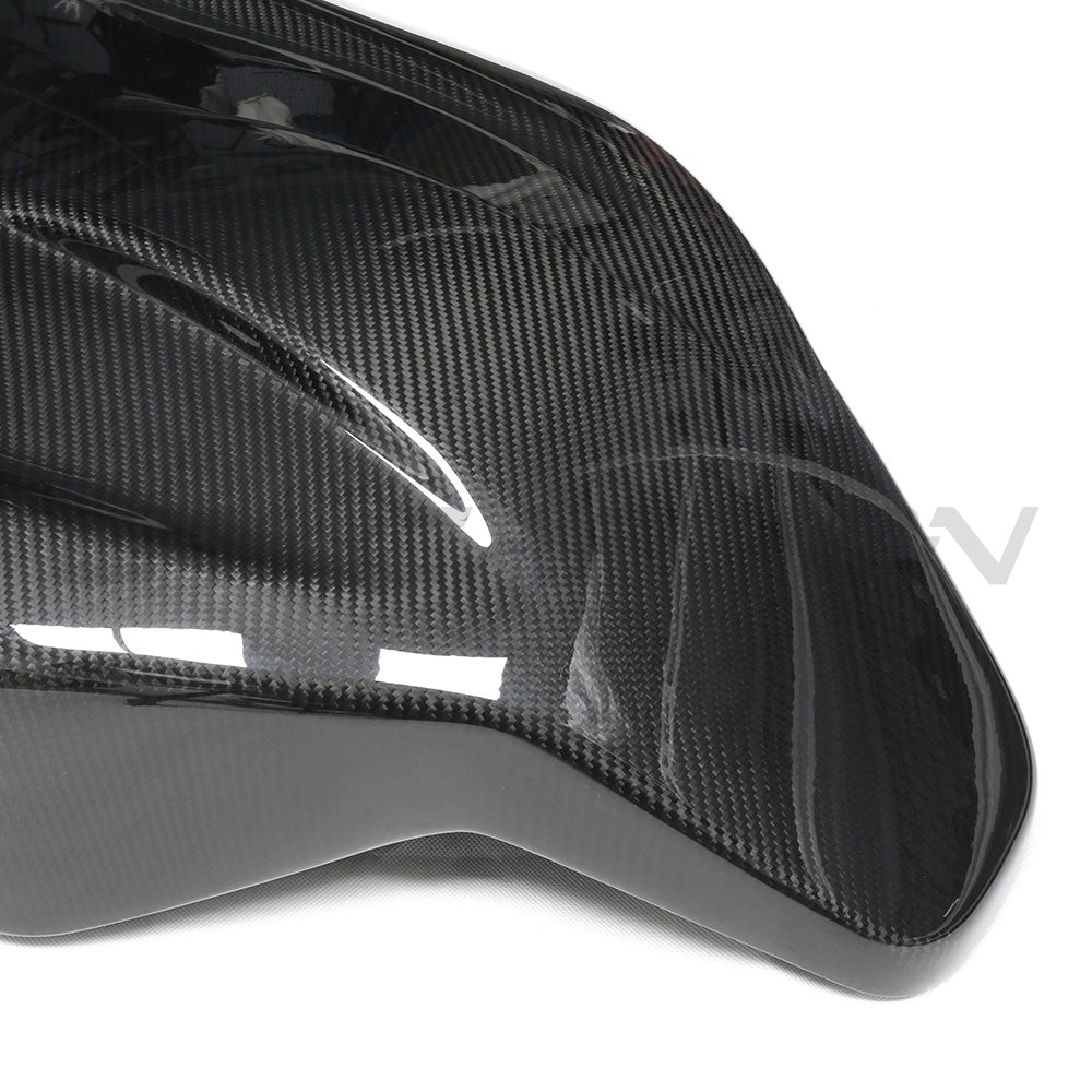 BMW GXX/F9X full carbon fiber seat backs by CT Carbon, showcasing sleek, lightweight carbon fiber material on the seat backs.