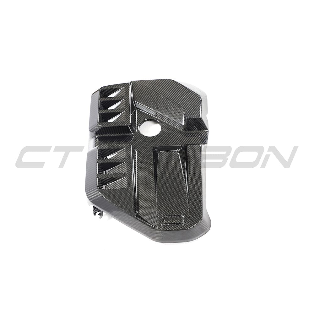 BMW M2 M3 M4 G87 G80 G81 G82 G83 Carbon Fibre Engine Dress Up Kit by CT Carbon, showing sleek carbon fiber engine accessories.