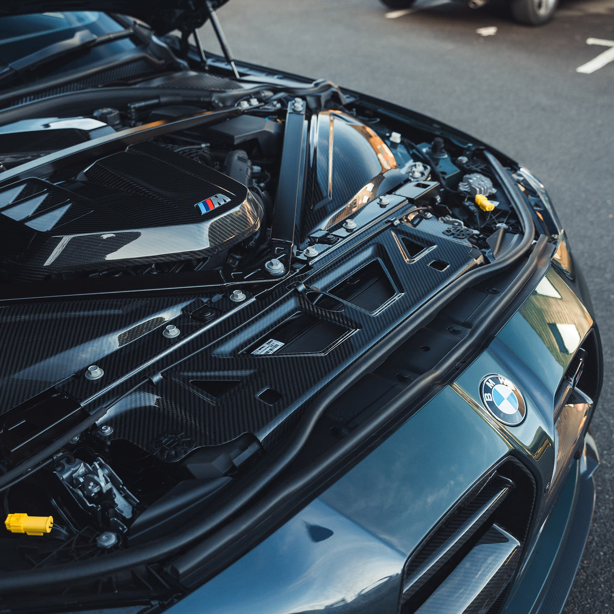 BMW M2, M3, M4 G87, G80, G81, G82, G83 carbon fibre slam panel replacement by CT Carbon, showing sleek lightweight design.